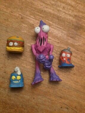 Moose Grossery Gang Gooey Chewie, Splodgy Spray Can, Tooth Paste + Hamburger Lot